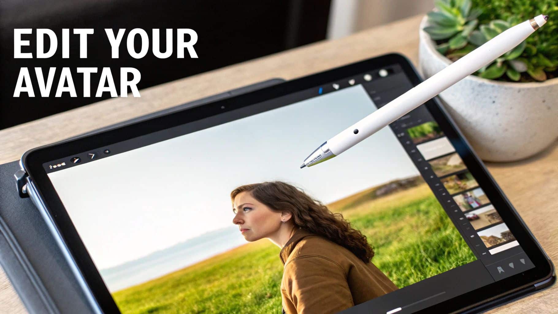 **Edit your avatar photo on tablet.** **Edit your avatar photo on tablet.**