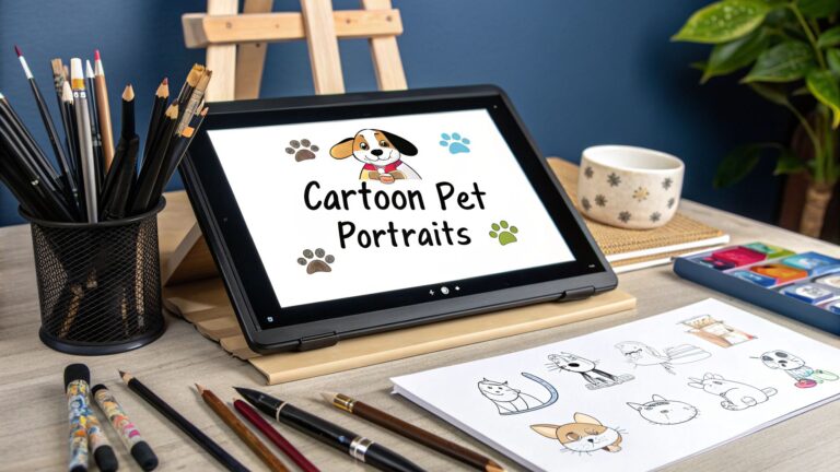 A Guide to Cartoon Pet Portraits with AI