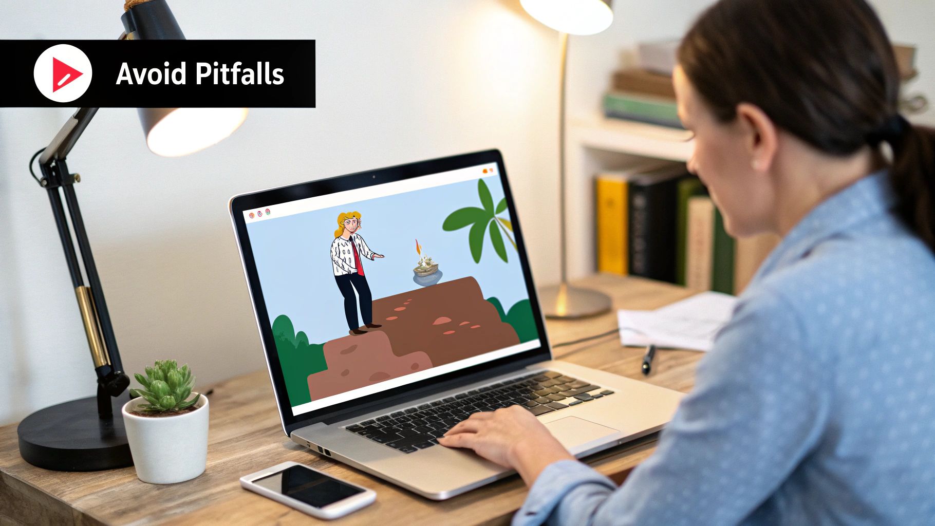 Here are a few options, aiming for 5-6 words and including a keyword:

1.  **Converting photo to cartoon on laptop.** (6 words) - *This option directly captures the article's main topic, using both "photo" and "cartoon" from the title, and describes the general activity implied by the image.*
2.  **Laptop screen shows a cartoon conversion.** (6 words) - *This focuses on the visual content of the screen and implies the "turning photo into cartoon" process.*

I believe **"Converting photo to cartoon on laptop."** is the most effective as it clearly states the action related to the article's title.