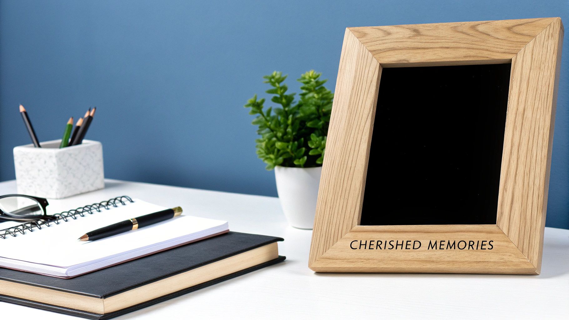 Engraved "Cherished Memories" graduation gift.